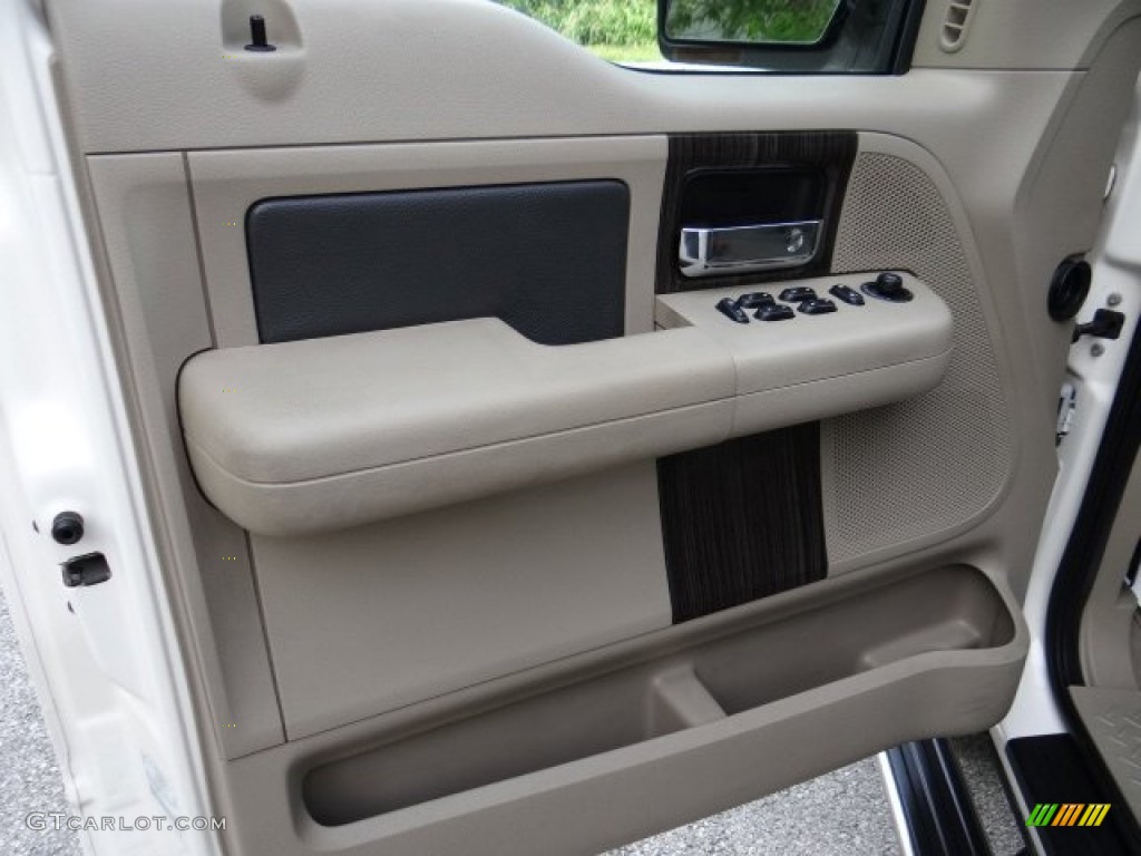 2008 F150 Limited SuperCrew - White Sand Tri-Coat / Tan photo #13