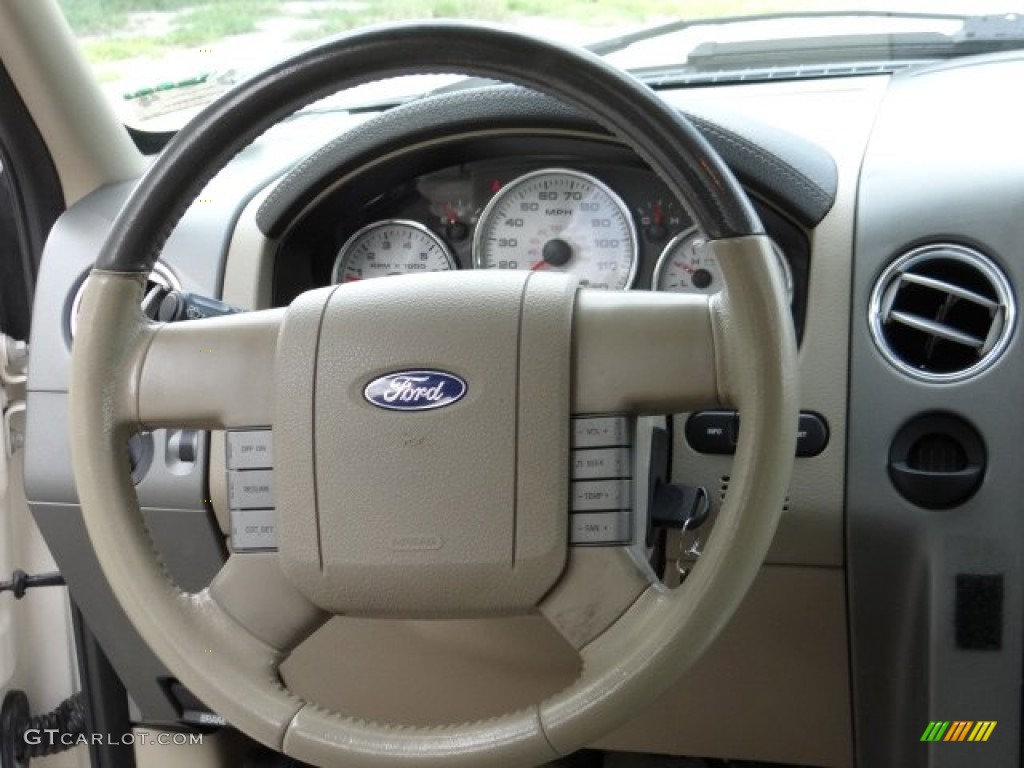 2008 F150 Limited SuperCrew - White Sand Tri-Coat / Tan photo #16