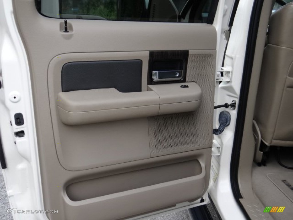 2008 F150 Limited SuperCrew - White Sand Tri-Coat / Tan photo #19