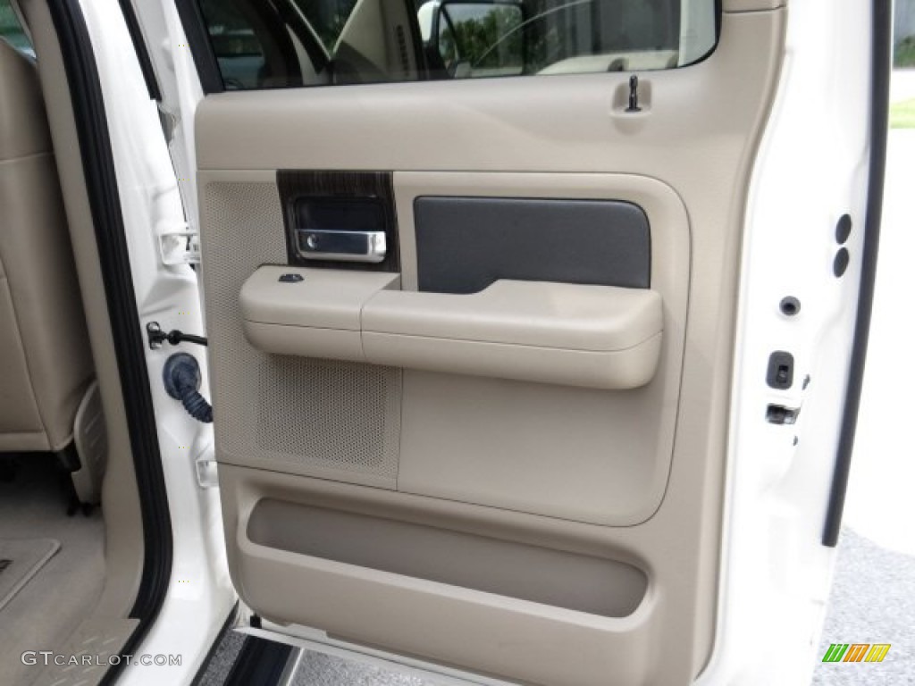 2008 F150 Limited SuperCrew - White Sand Tri-Coat / Tan photo #22