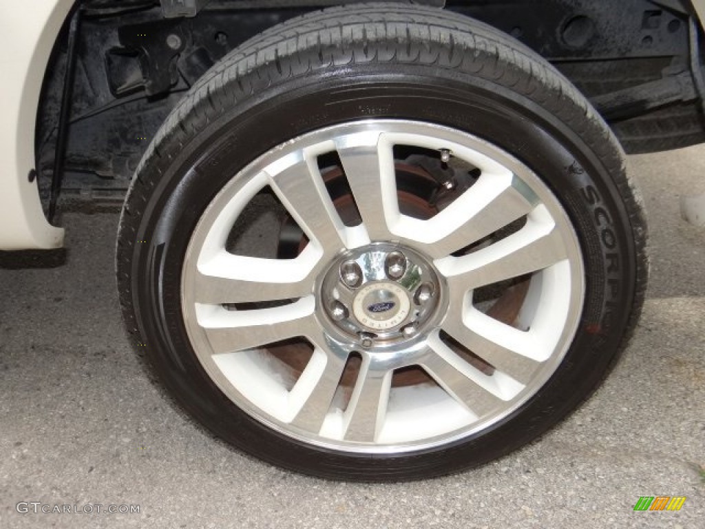 2008 F150 Limited SuperCrew - White Sand Tri-Coat / Tan photo #30