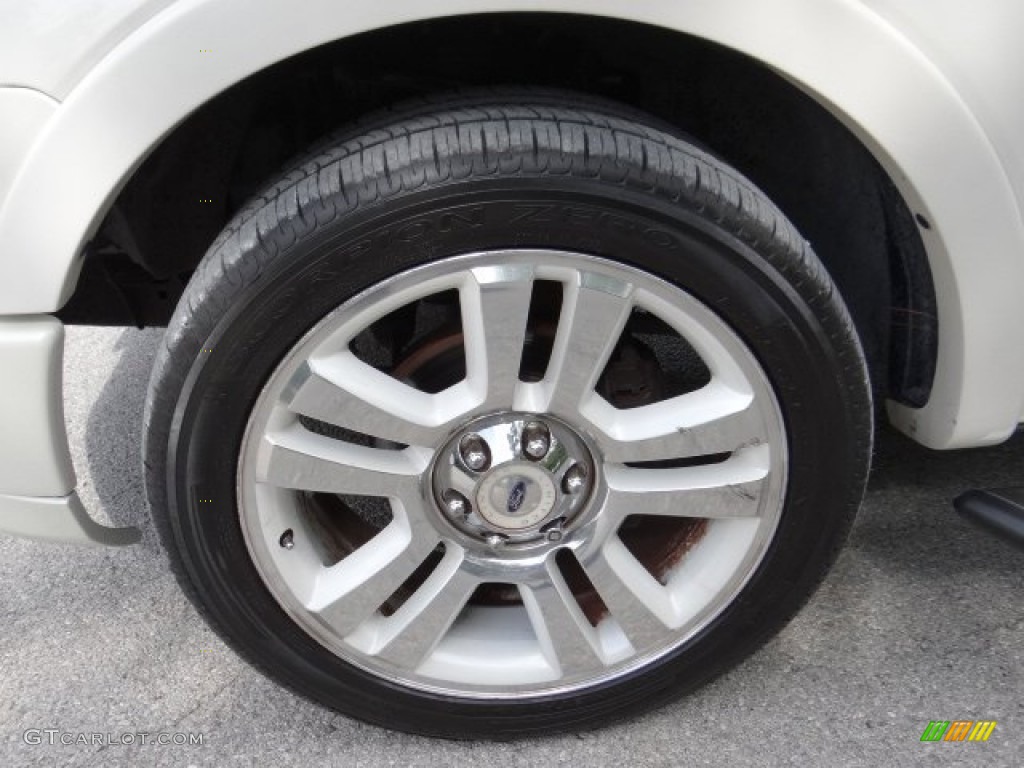 2008 F150 Limited SuperCrew - White Sand Tri-Coat / Tan photo #31