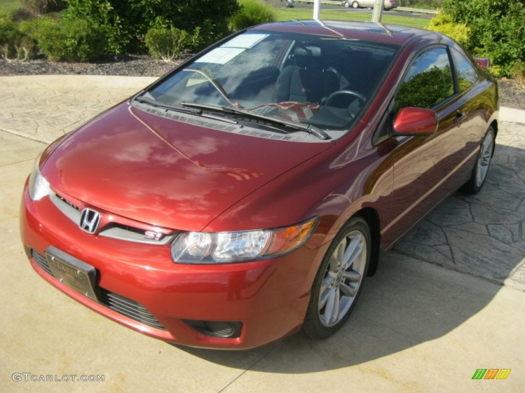 2008 Civic Si Coupe - Habanero Red Pearl / Black photo #1