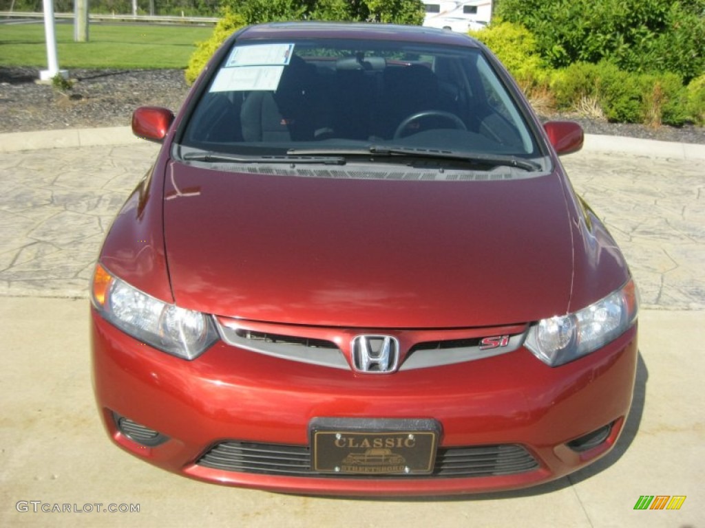 2008 Civic Si Coupe - Habanero Red Pearl / Black photo #2