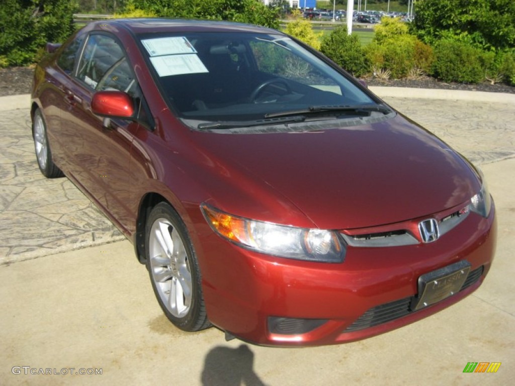 2008 Civic Si Coupe - Habanero Red Pearl / Black photo #3