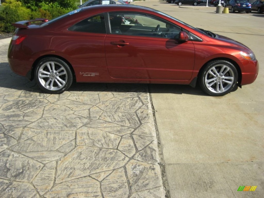 2008 Civic Si Coupe - Habanero Red Pearl / Black photo #4