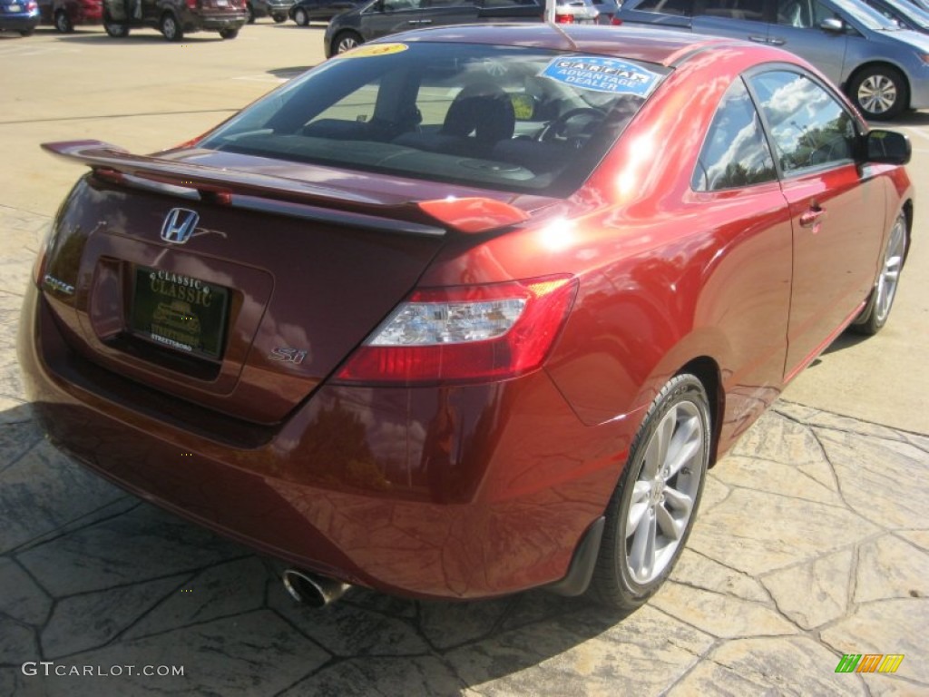 2008 Civic Si Coupe - Habanero Red Pearl / Black photo #5