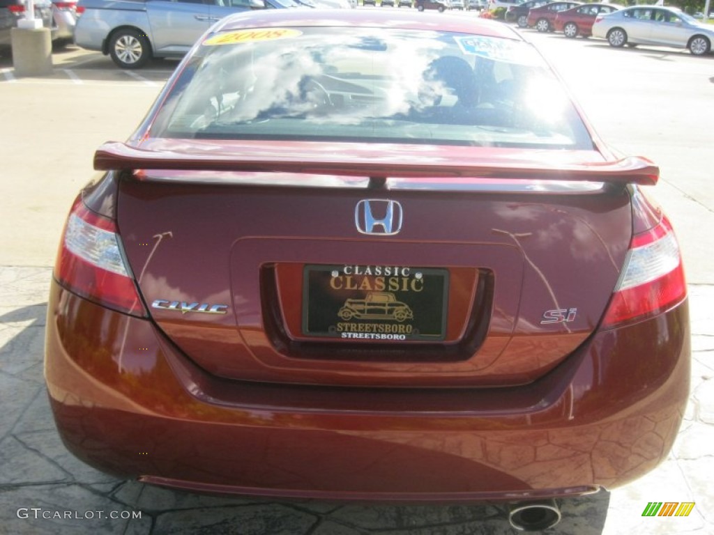 2008 Civic Si Coupe - Habanero Red Pearl / Black photo #6