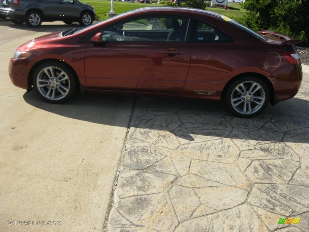2008 Civic Si Coupe - Habanero Red Pearl / Black photo #8