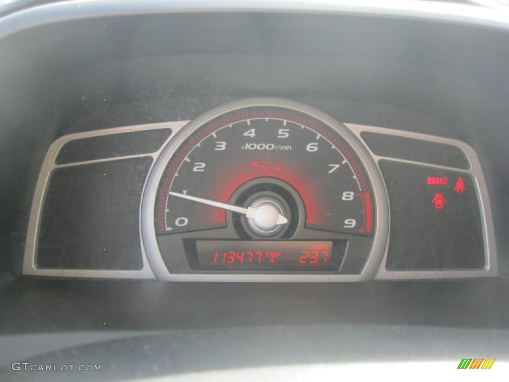 2008 Civic Si Coupe - Habanero Red Pearl / Black photo #22