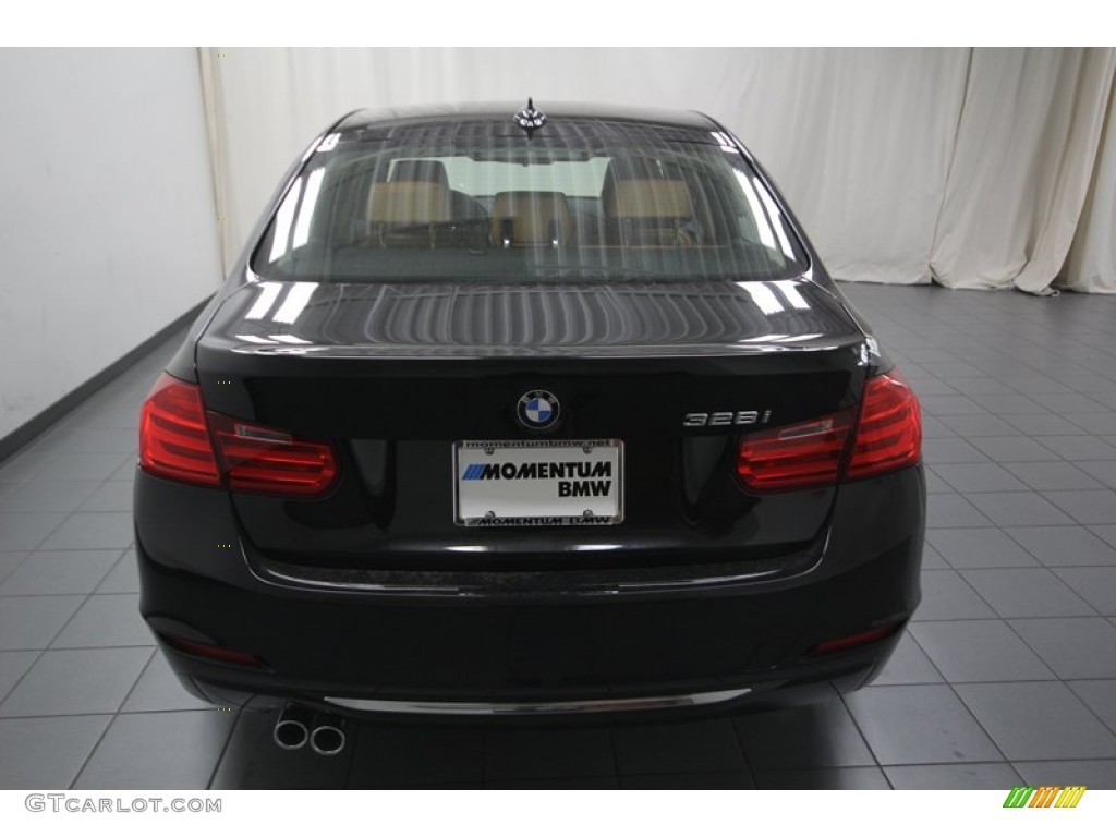 2013 3 Series 328i Sedan - Black Sapphire Metallic / Saddle Brown photo #10