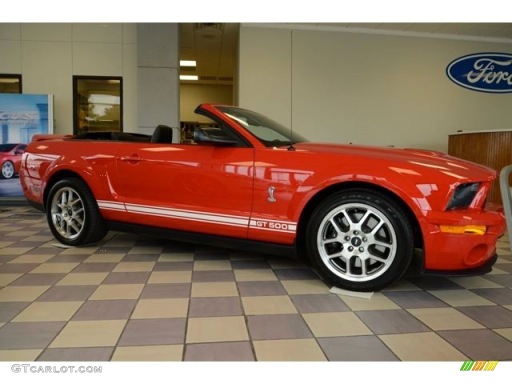 2007 Mustang Shelby GT500 Convertible - Torch Red / Black/Red photo #3