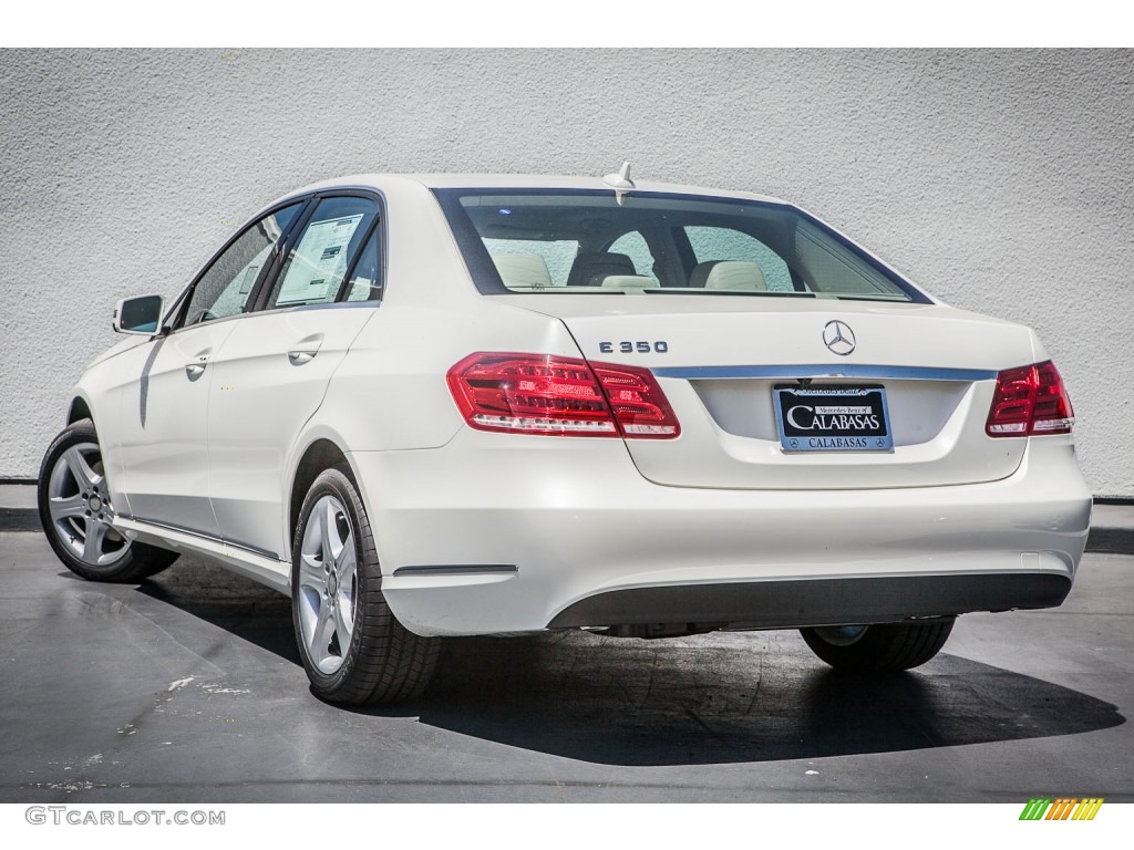 2014 E 350 Sedan - Diamond White Metallic / Silk Beige/Espresso Brown photo #2