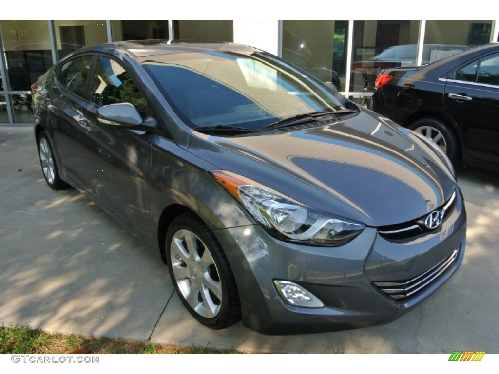2012 Elantra Limited - Harbor Gray Metallic / Black photo #2