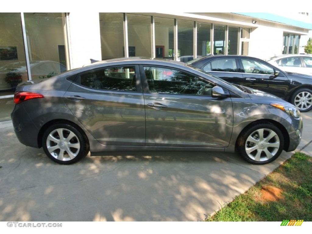 2012 Elantra Limited - Harbor Gray Metallic / Black photo #3
