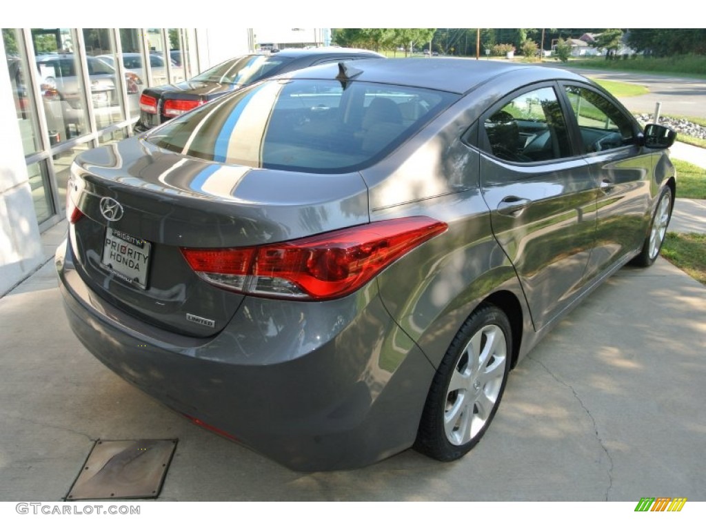 2012 Elantra Limited - Harbor Gray Metallic / Black photo #4