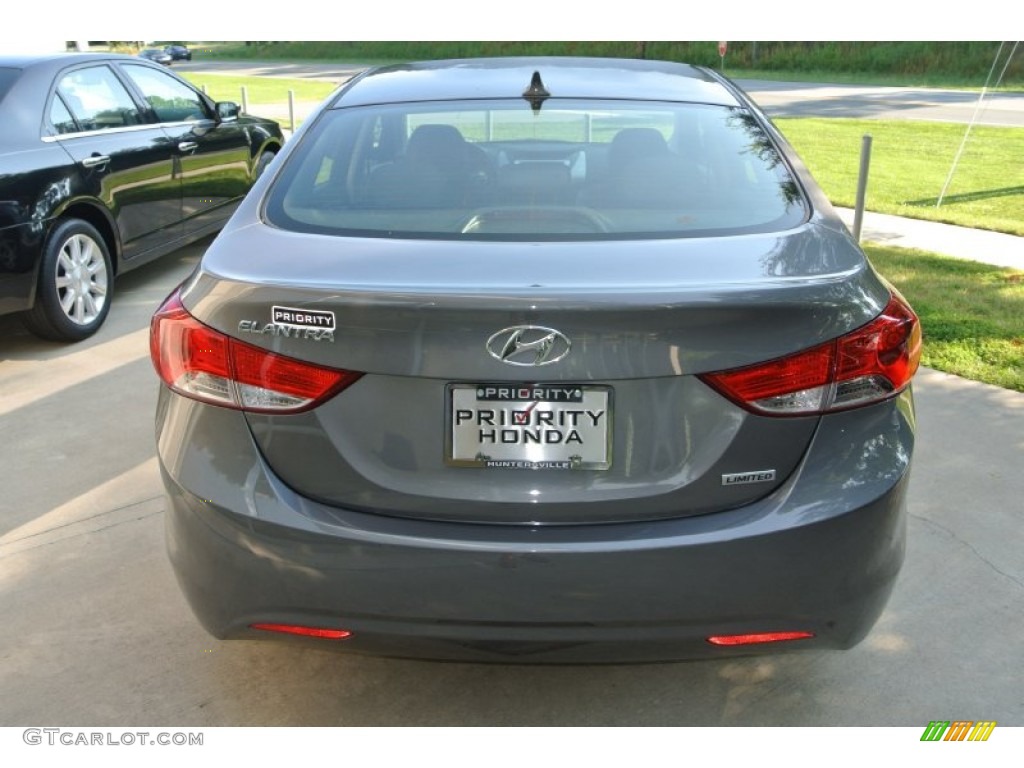 2012 Elantra Limited - Harbor Gray Metallic / Black photo #5