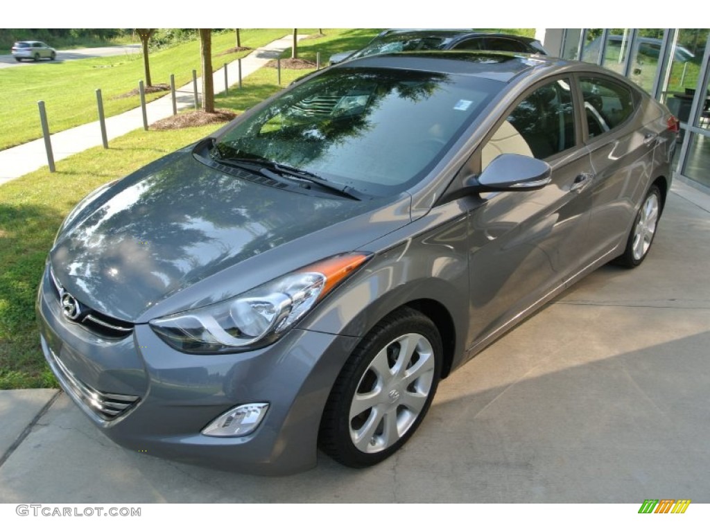 2012 Elantra Limited - Harbor Gray Metallic / Black photo #6