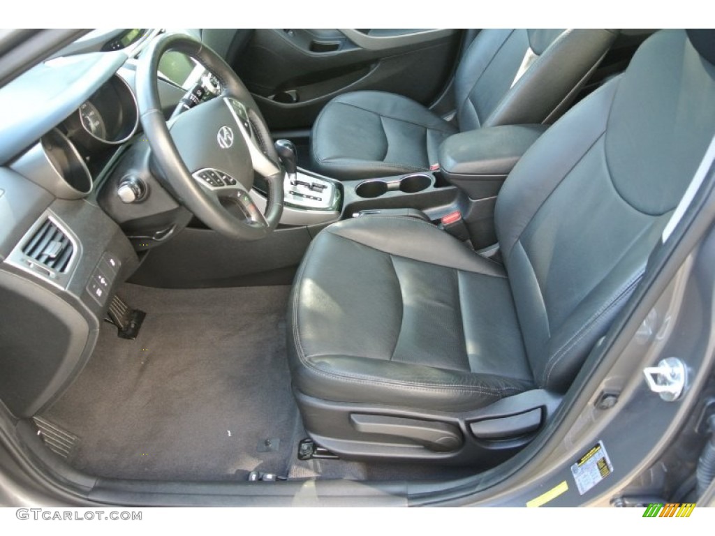 2012 Elantra Limited - Harbor Gray Metallic / Black photo #11