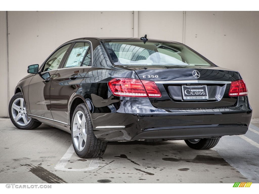 2014 E 350 Sedan - Black / Silk Beige/Espresso Brown photo #2