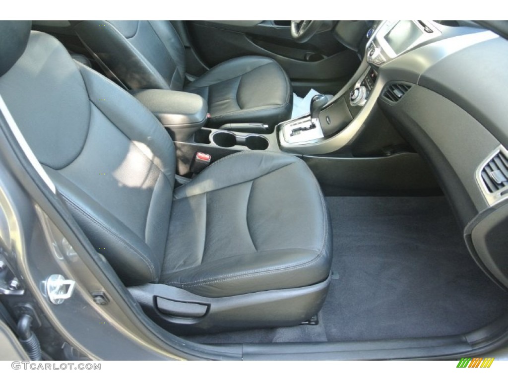 2012 Elantra Limited - Harbor Gray Metallic / Black photo #23