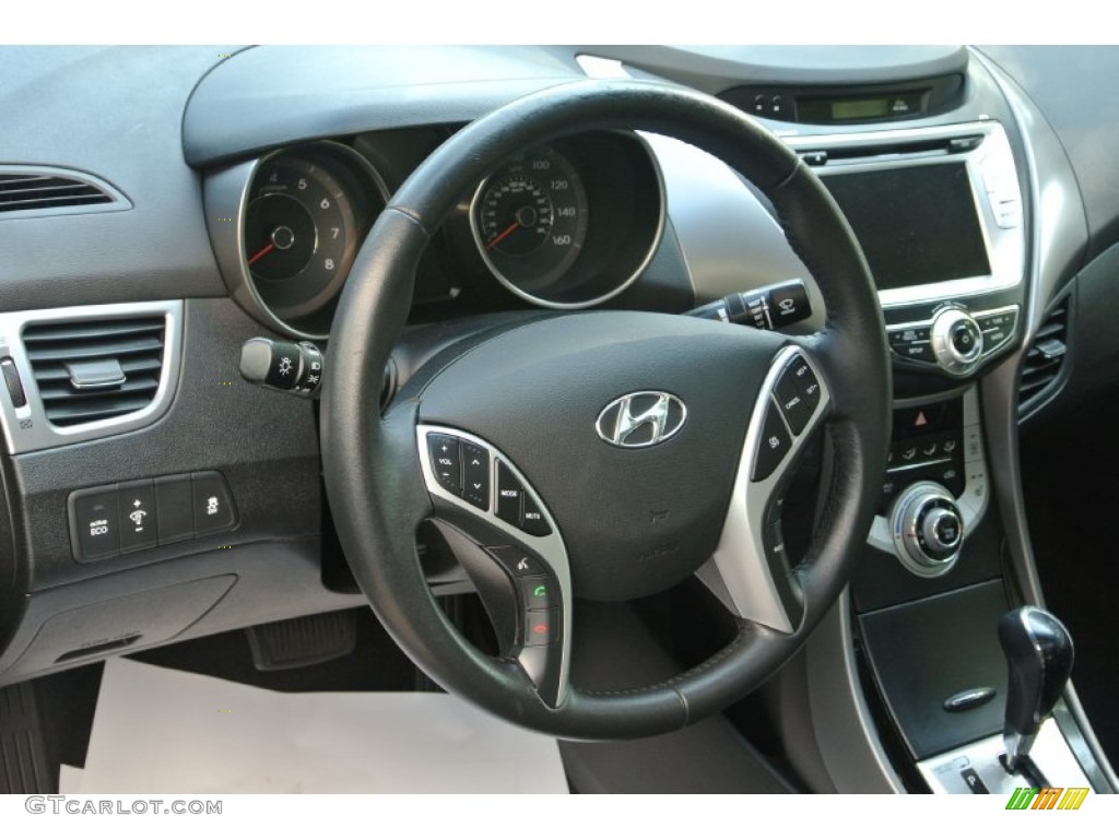 2012 Elantra Limited - Harbor Gray Metallic / Black photo #29