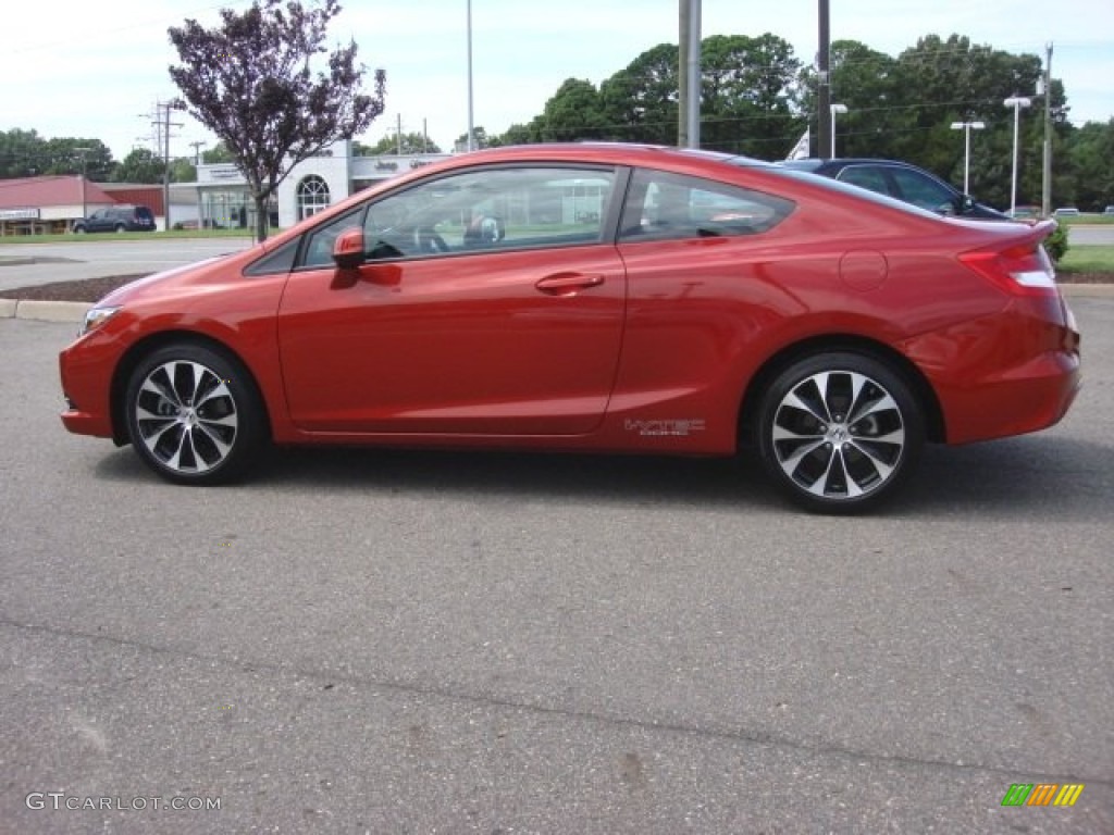 2013 Civic Si Coupe - Sunburst Orange Pearl / Black photo #4