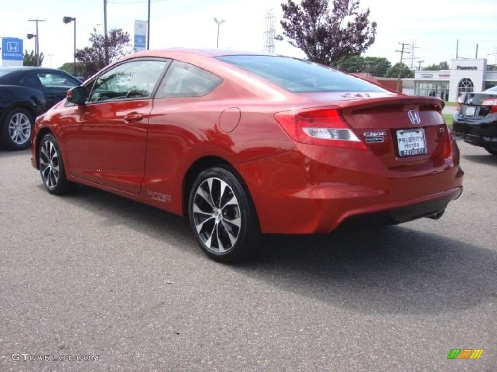 2013 Civic Si Coupe - Sunburst Orange Pearl / Black photo #5