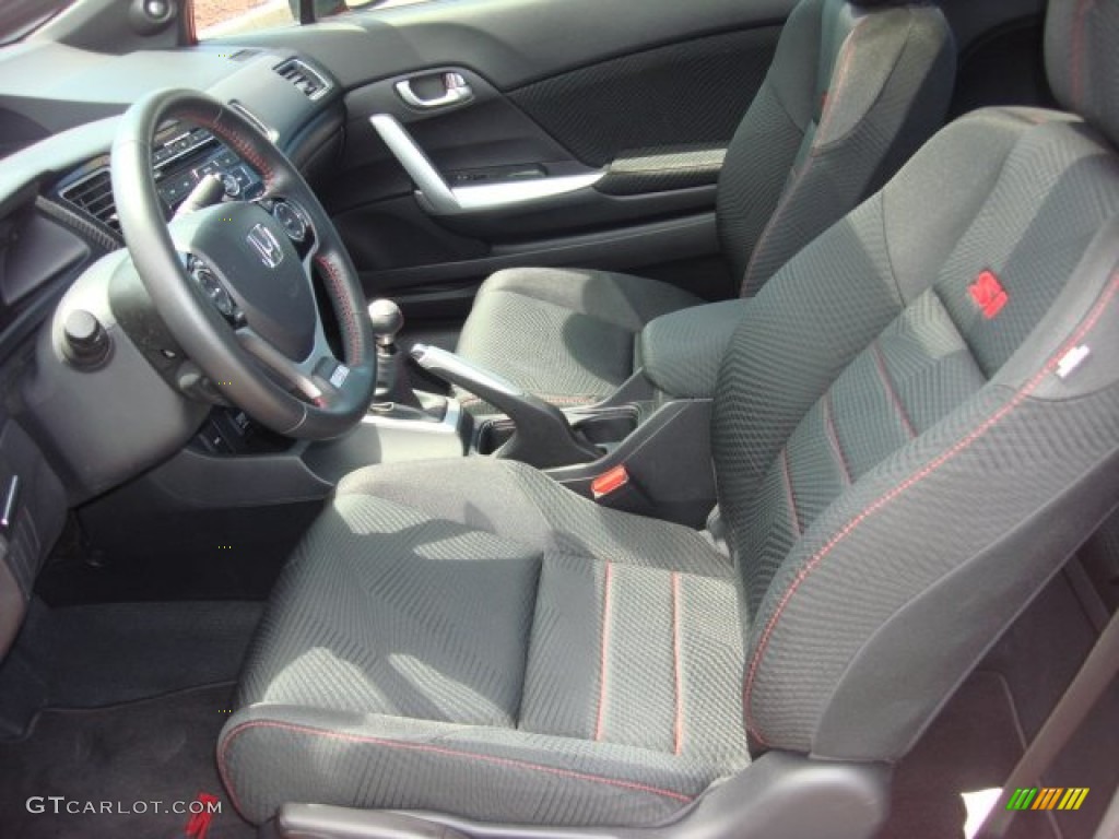 Black Interior 2013 Honda Civic Si Coupe Photo #84626717
