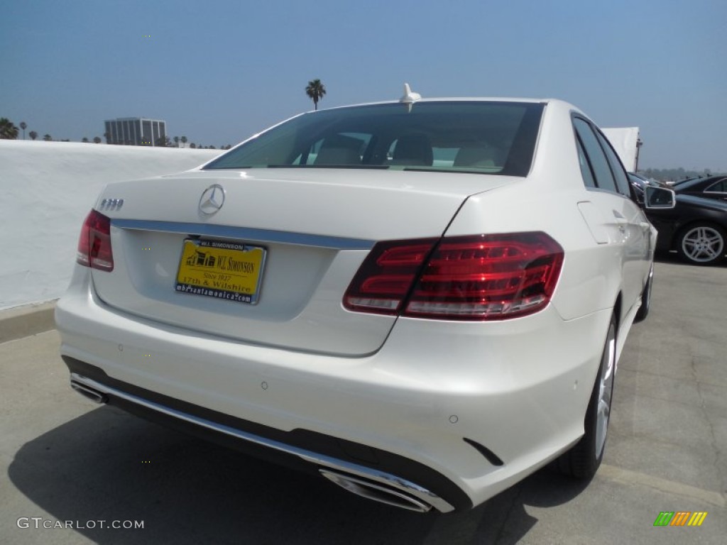 2014 E 350 Sport Sedan - Diamond White Metallic / Silk Beige/Espresso Brown photo #4