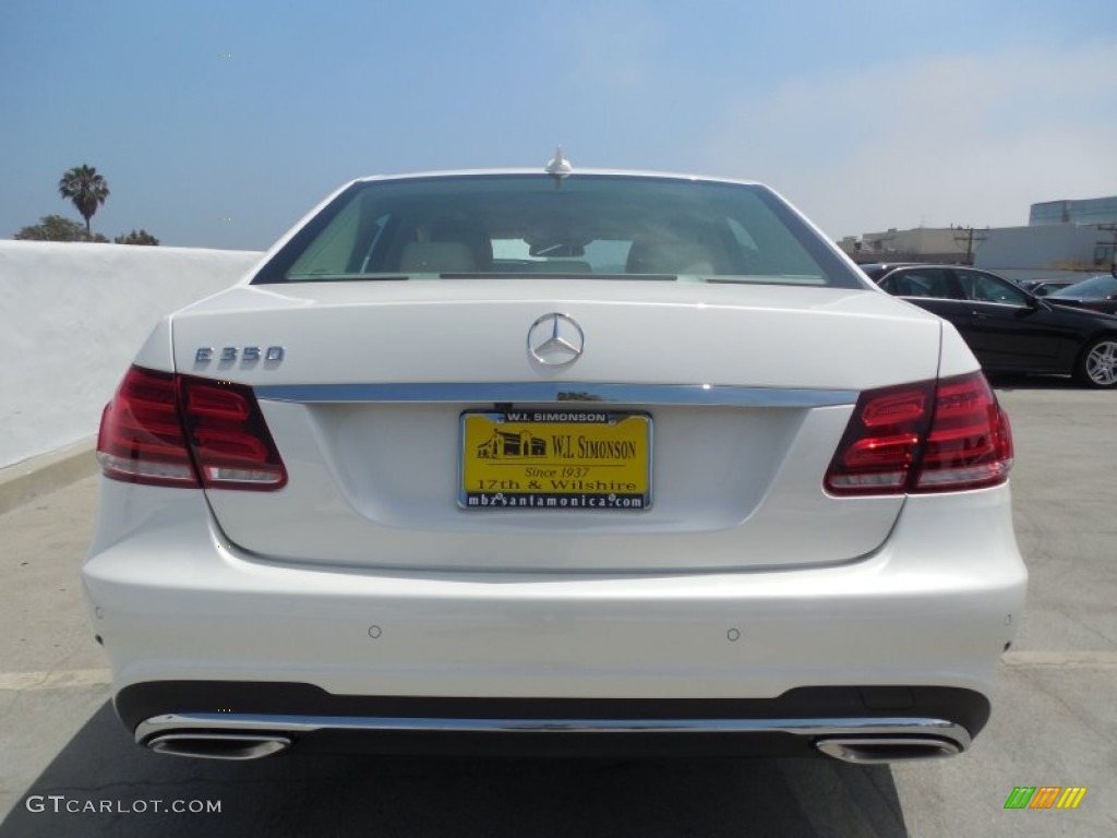 2014 E 350 Sport Sedan - Diamond White Metallic / Silk Beige/Espresso Brown photo #5