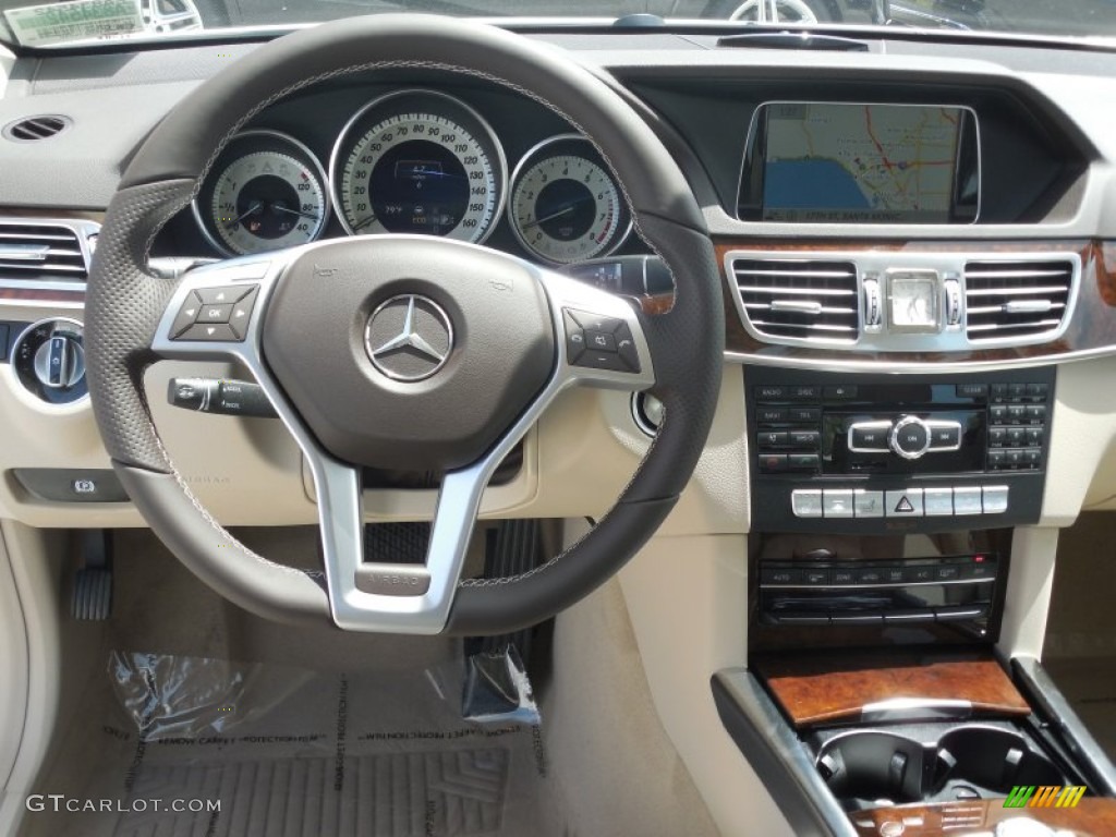2014 E 350 Sport Sedan - Diamond White Metallic / Silk Beige/Espresso Brown photo #9