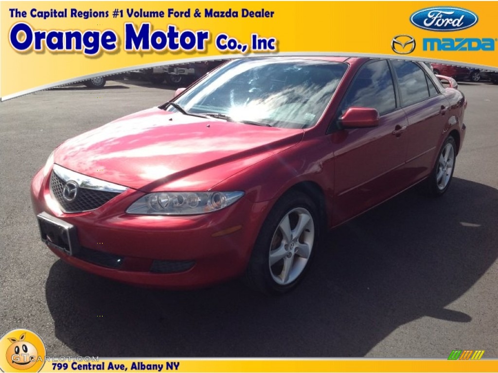 2005 MAZDA6 i Sport Sedan - Redfire Metallic / Beige photo #1