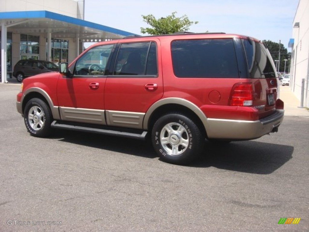 2003 Expedition Eddie Bauer 4x4 - Laser Red Tinted Metallic / Medium Parchment photo #4