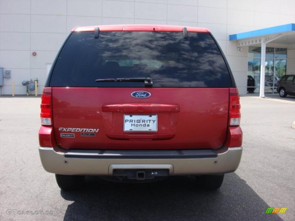 2003 Expedition Eddie Bauer 4x4 - Laser Red Tinted Metallic / Medium Parchment photo #6