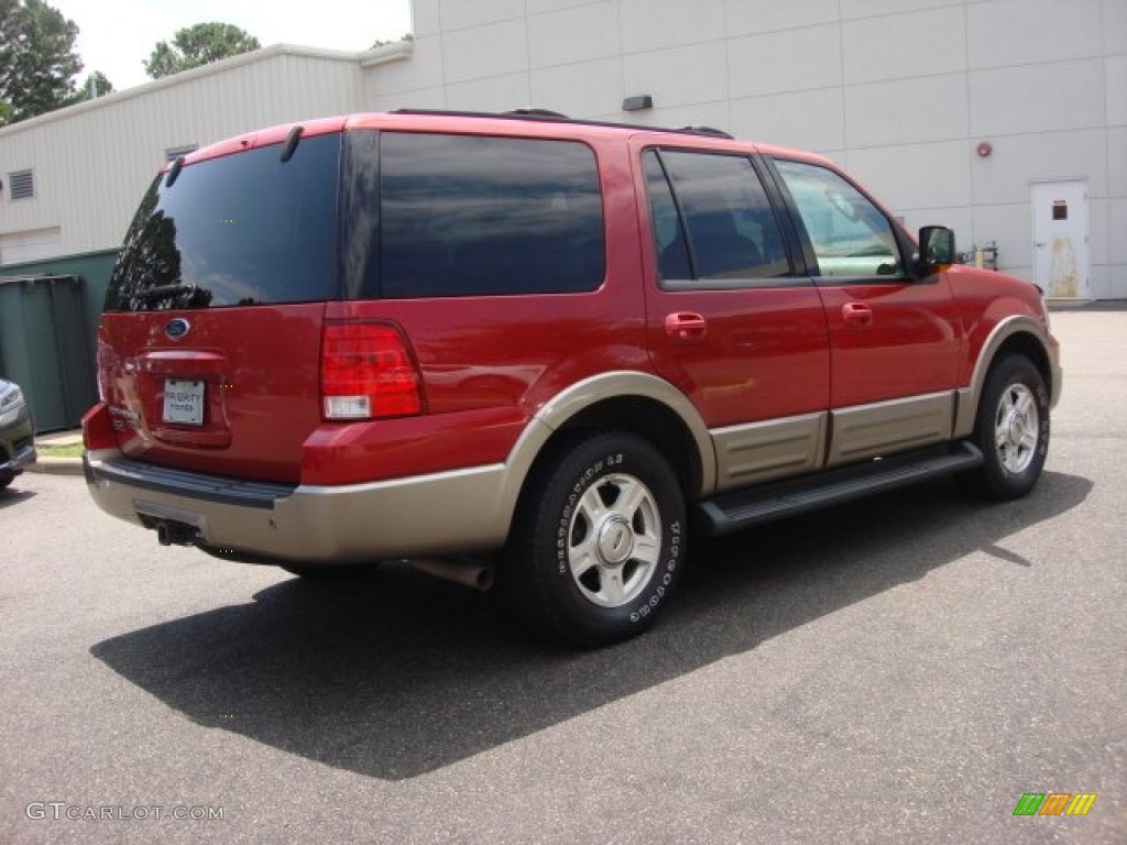 2003 Expedition Eddie Bauer 4x4 - Laser Red Tinted Metallic / Medium Parchment photo #7
