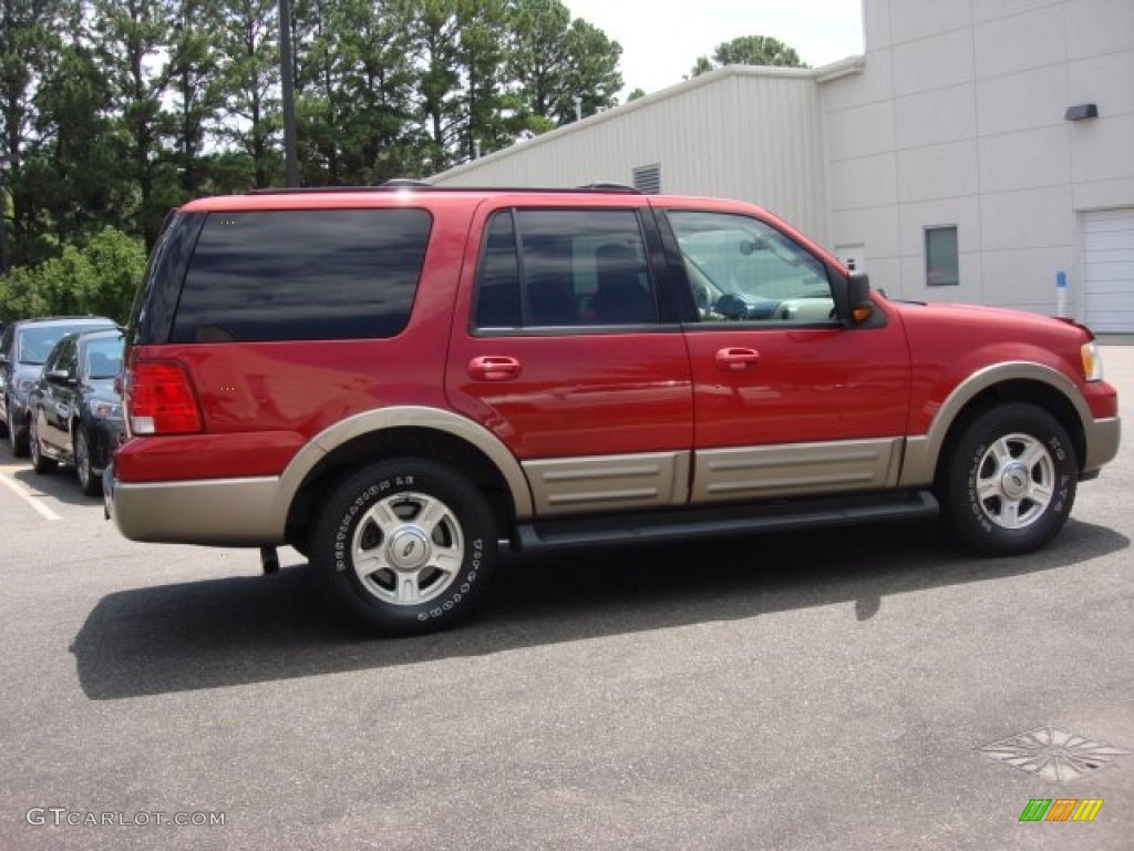 2003 Expedition Eddie Bauer 4x4 - Laser Red Tinted Metallic / Medium Parchment photo #8