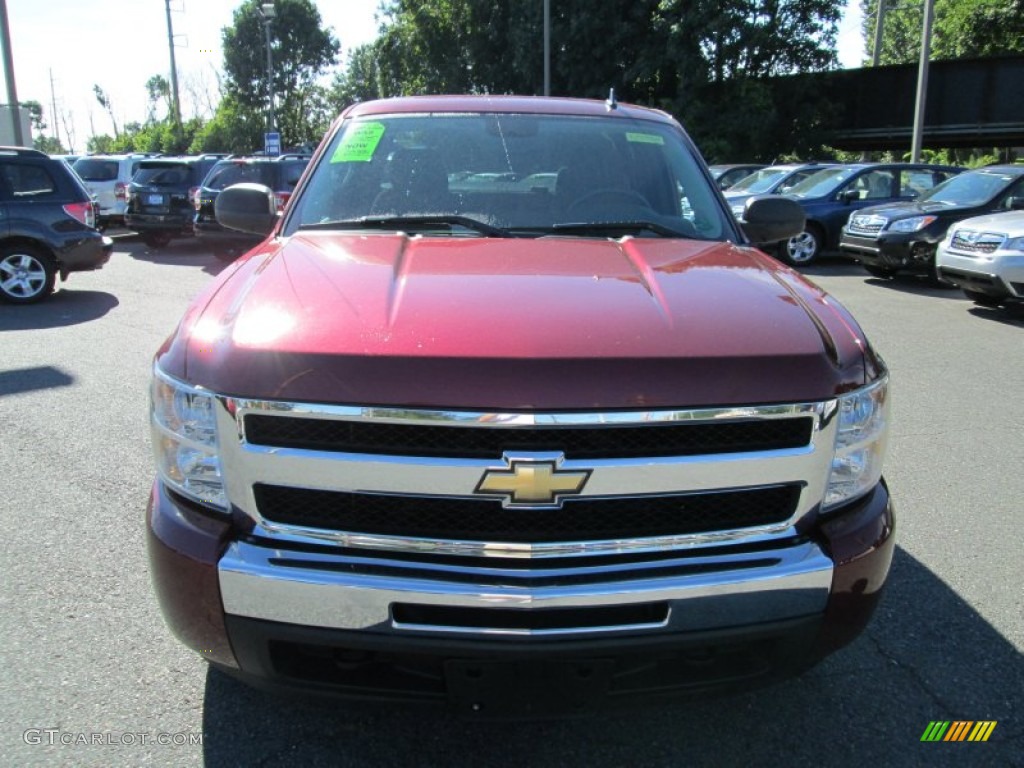 2009 Silverado 1500 LT Extended Cab - Dark Cherry Red Metallic / Ebony photo #3