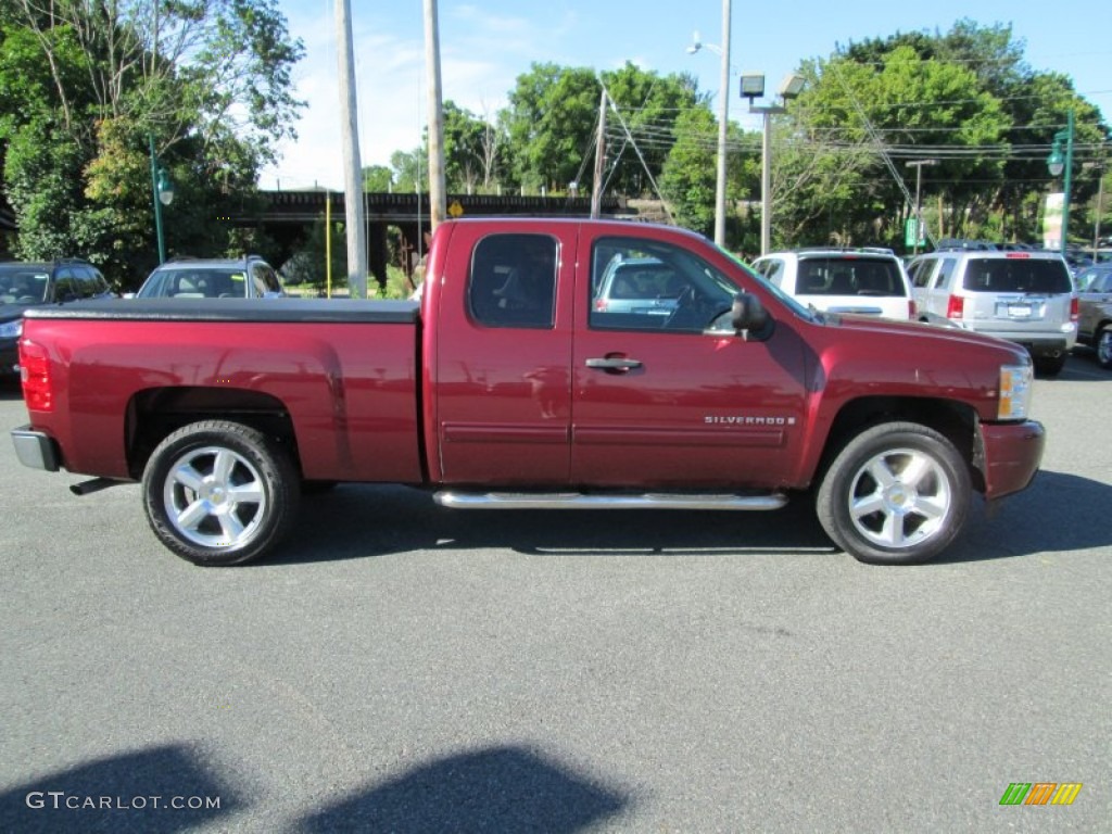 2009 Silverado 1500 LT Extended Cab - Dark Cherry Red Metallic / Ebony photo #5