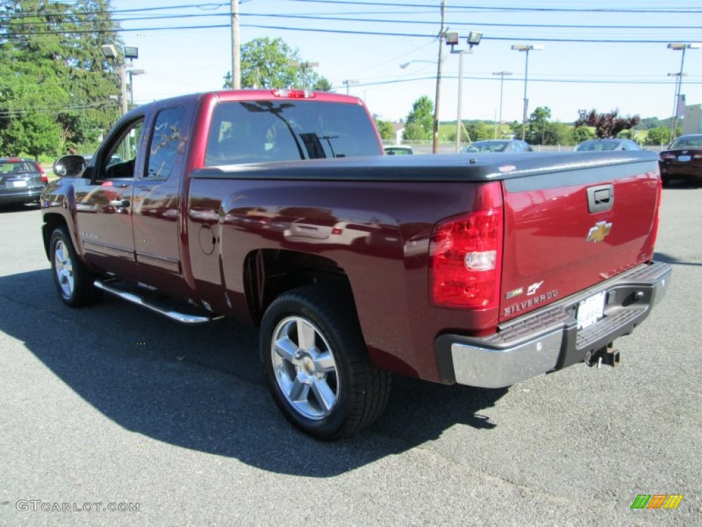 2009 Silverado 1500 LT Extended Cab - Dark Cherry Red Metallic / Ebony photo #8