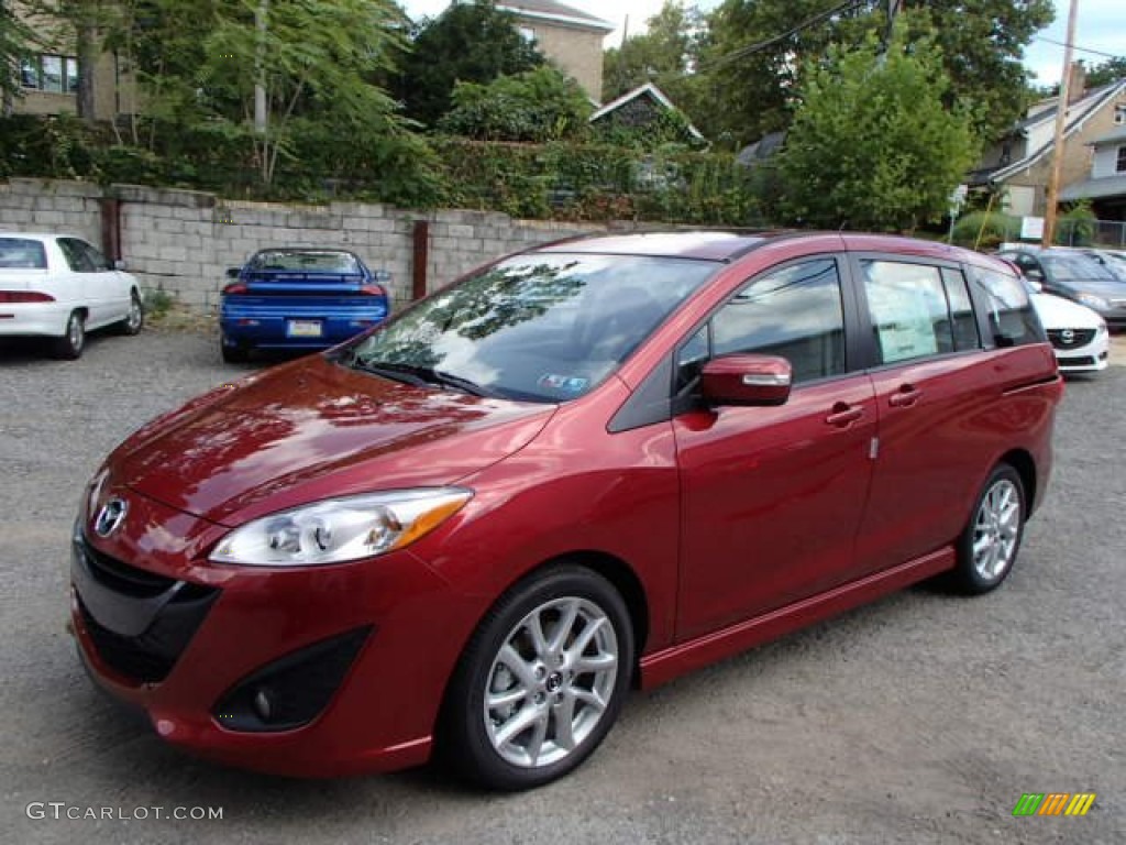2013 MAZDA5 Grand Touring - Zeal Red Mica / Sand photo #1