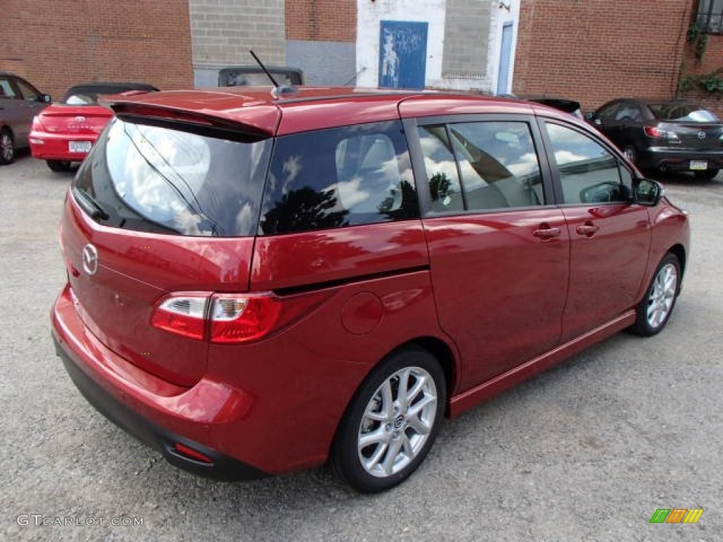 2013 MAZDA5 Grand Touring - Zeal Red Mica / Sand photo #5