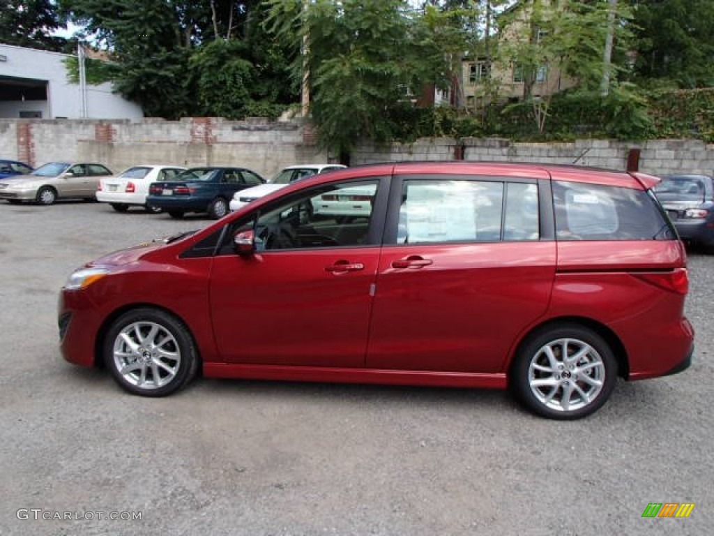 2013 MAZDA5 Grand Touring - Zeal Red Mica / Sand photo #8