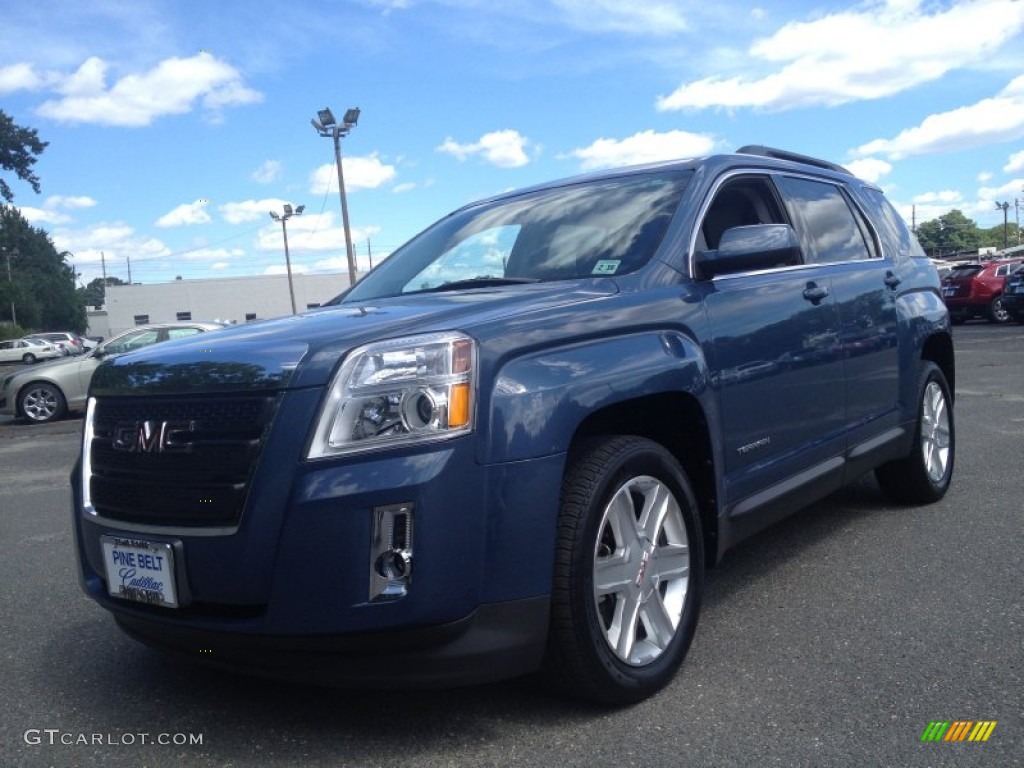 2011 Terrain SLT - Steel Blue Metallic / Light Titanium photo #1