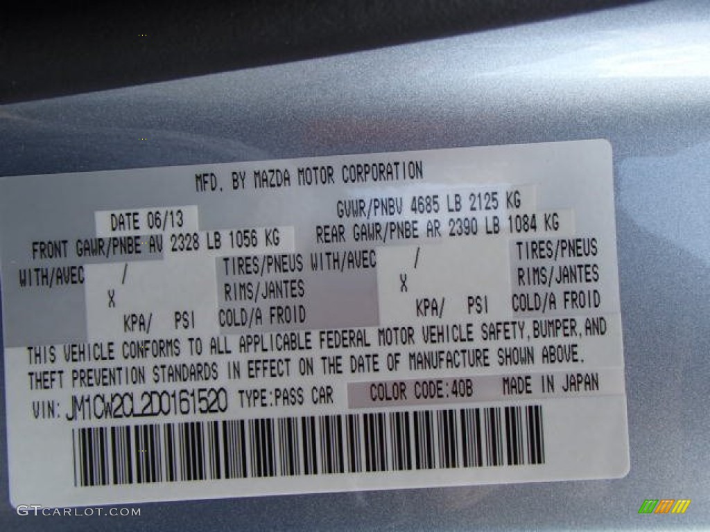 2013 MAZDA5 Touring - Clear Water Blue Mica / Black photo #20