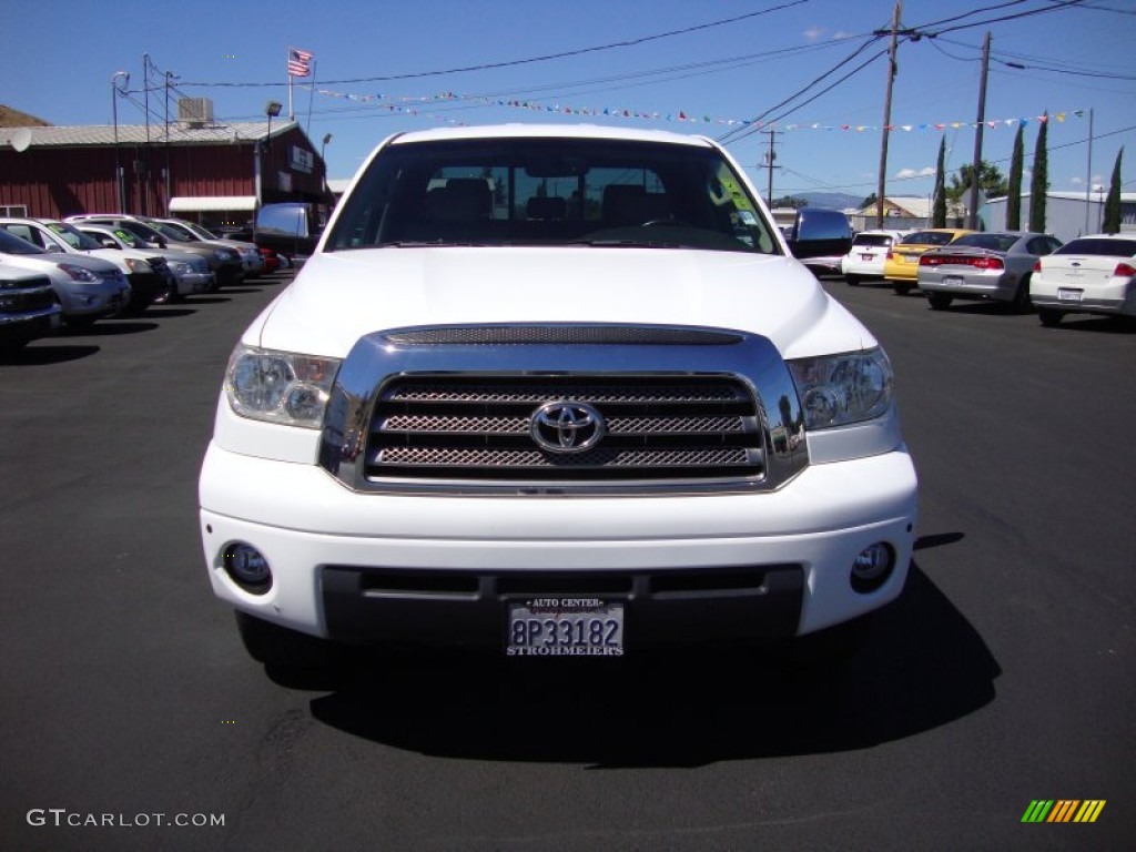 2007 Tundra Limited Double Cab 4x4 - Super White / Beige photo #2