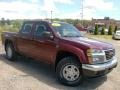 2008 Sonoma Red Metallic GMC Canyon SLE Crew Cab 4x4  photo #3