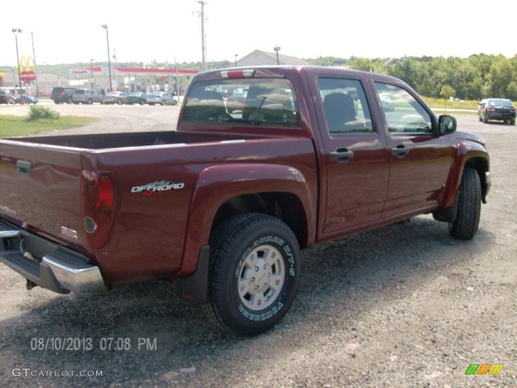 2008 Canyon SLE Crew Cab 4x4 - Sonoma Red Metallic / Ebony photo #4