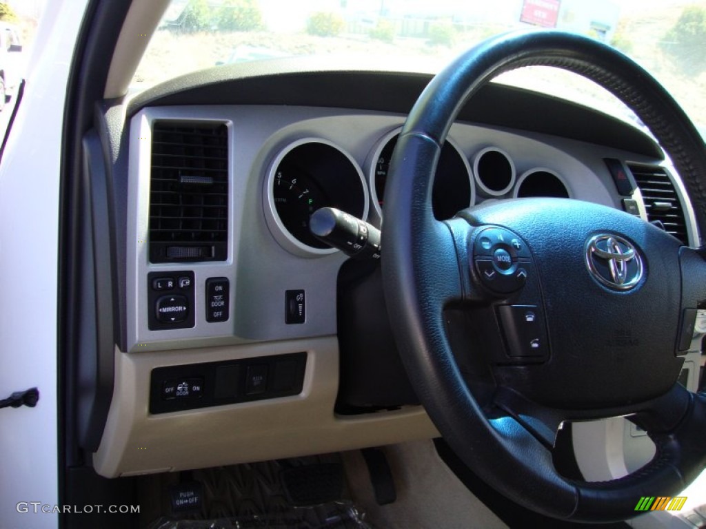 2007 Tundra Limited Double Cab 4x4 - Super White / Beige photo #11