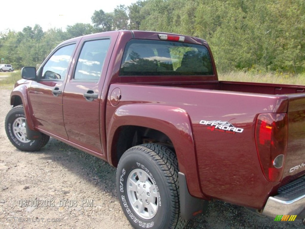 2008 Canyon SLE Crew Cab 4x4 - Sonoma Red Metallic / Ebony photo #5